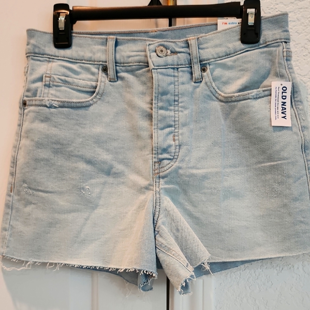Old Navy Women's Faded Blue Jean Shorts Sz 6